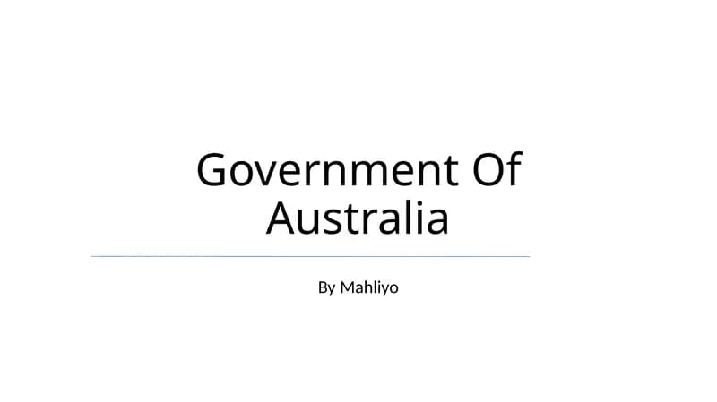 Government Of Australia