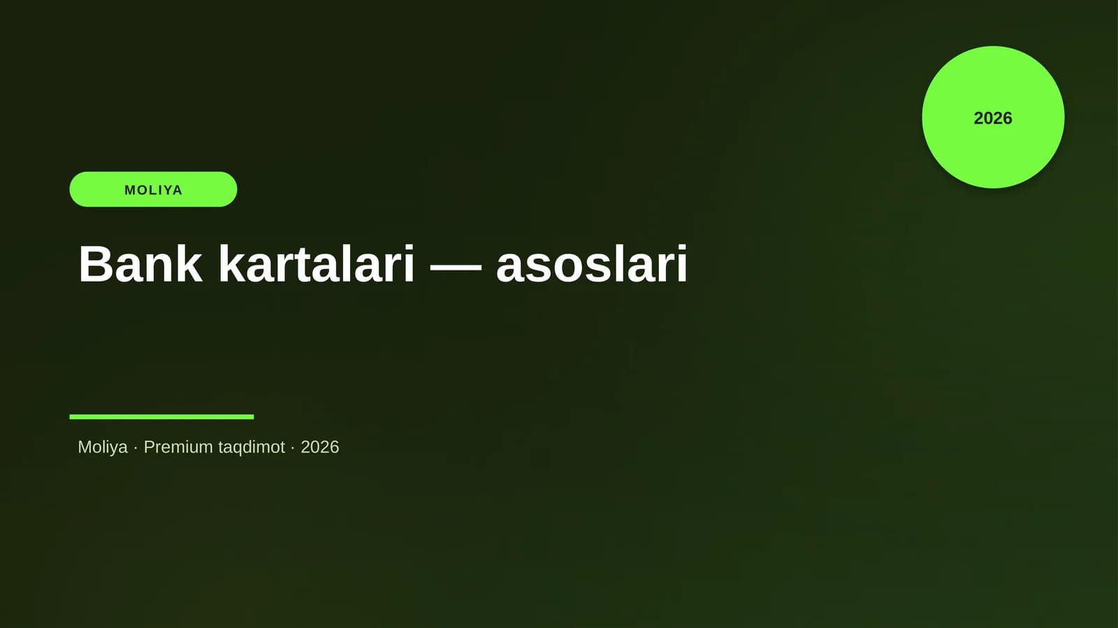 Bank kartalari — asoslari