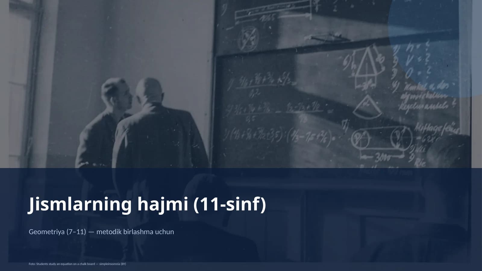 Jismlarning hajmi (11-sinf)