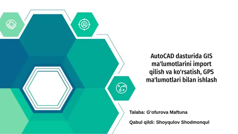 AutoCAD dasturida GIS va GPS ma'lumotlarini import qilish