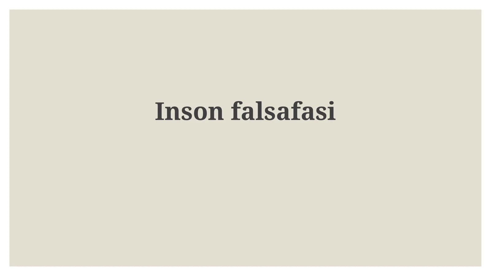 Insonfalsafasi