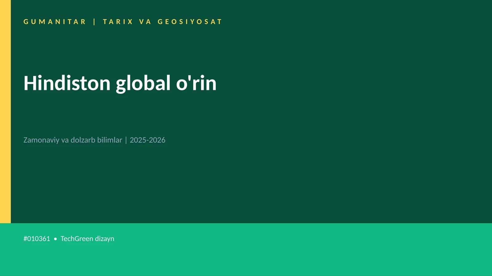 Hindiston global o'rin