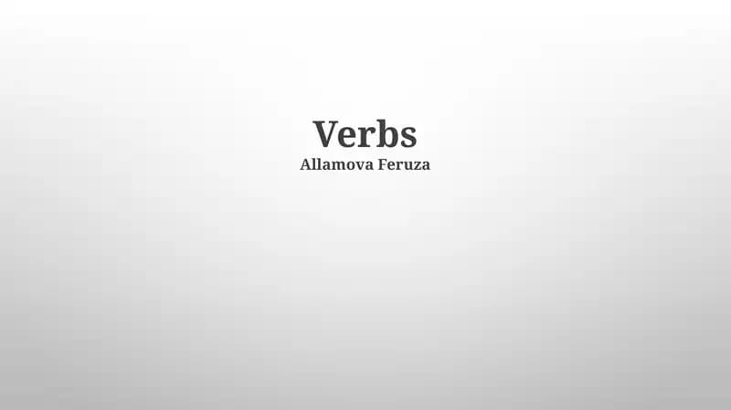 Verbs