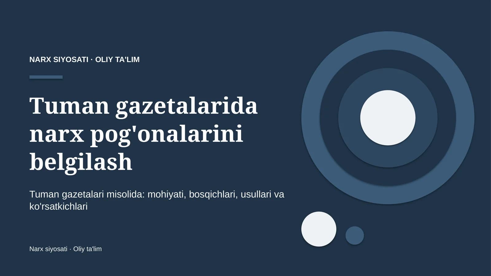 Tuman gazetalarida narx pog'onalarini belgilash