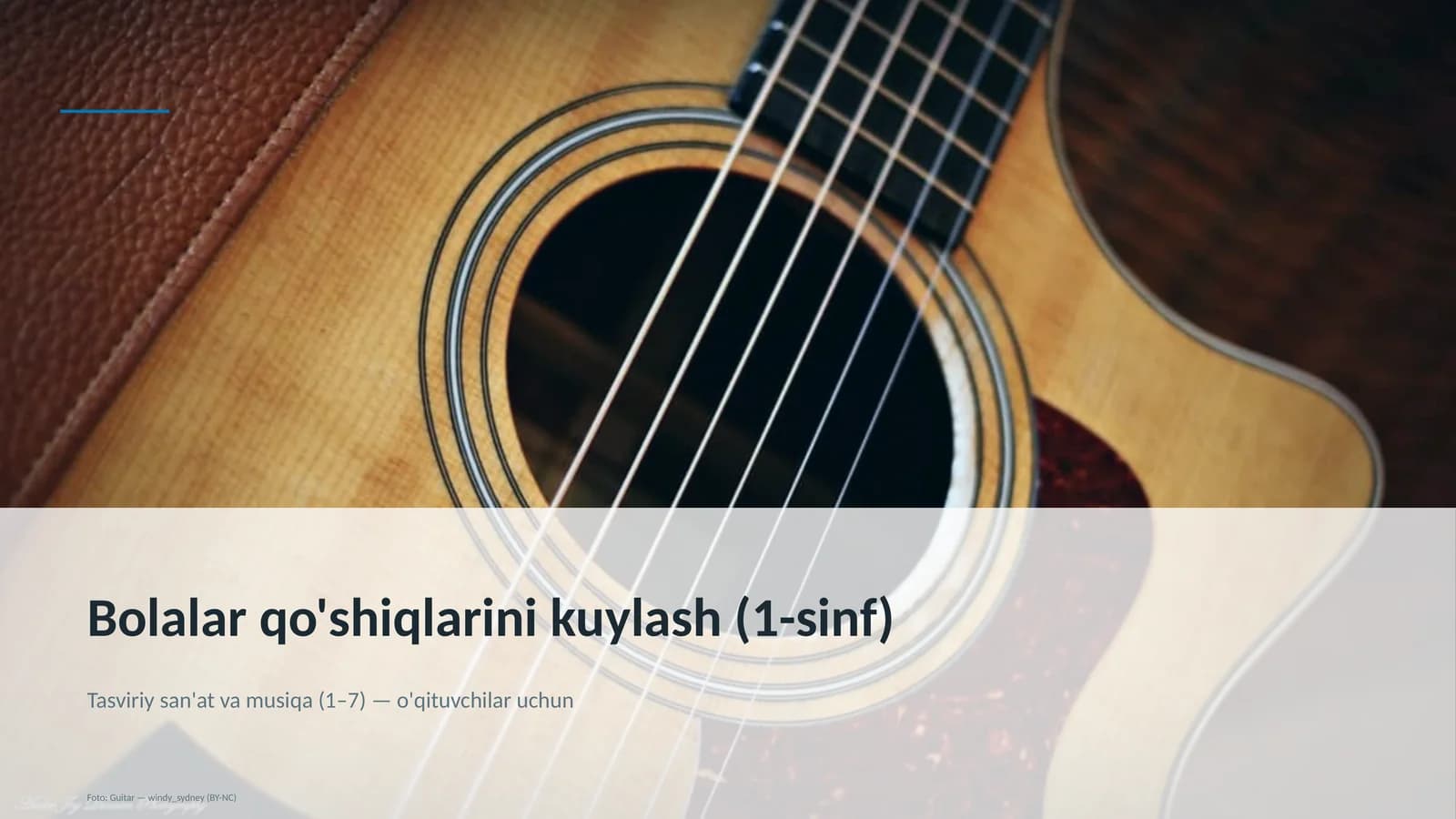 Bolalar qo'shiqlarini kuylash (1-sinf)
