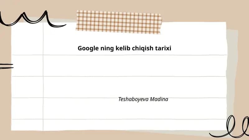 Google ning kelib chiqish tarixi
