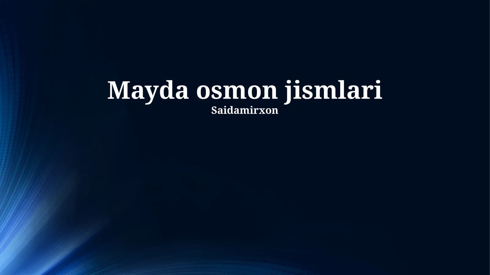 Samoviy jismlar