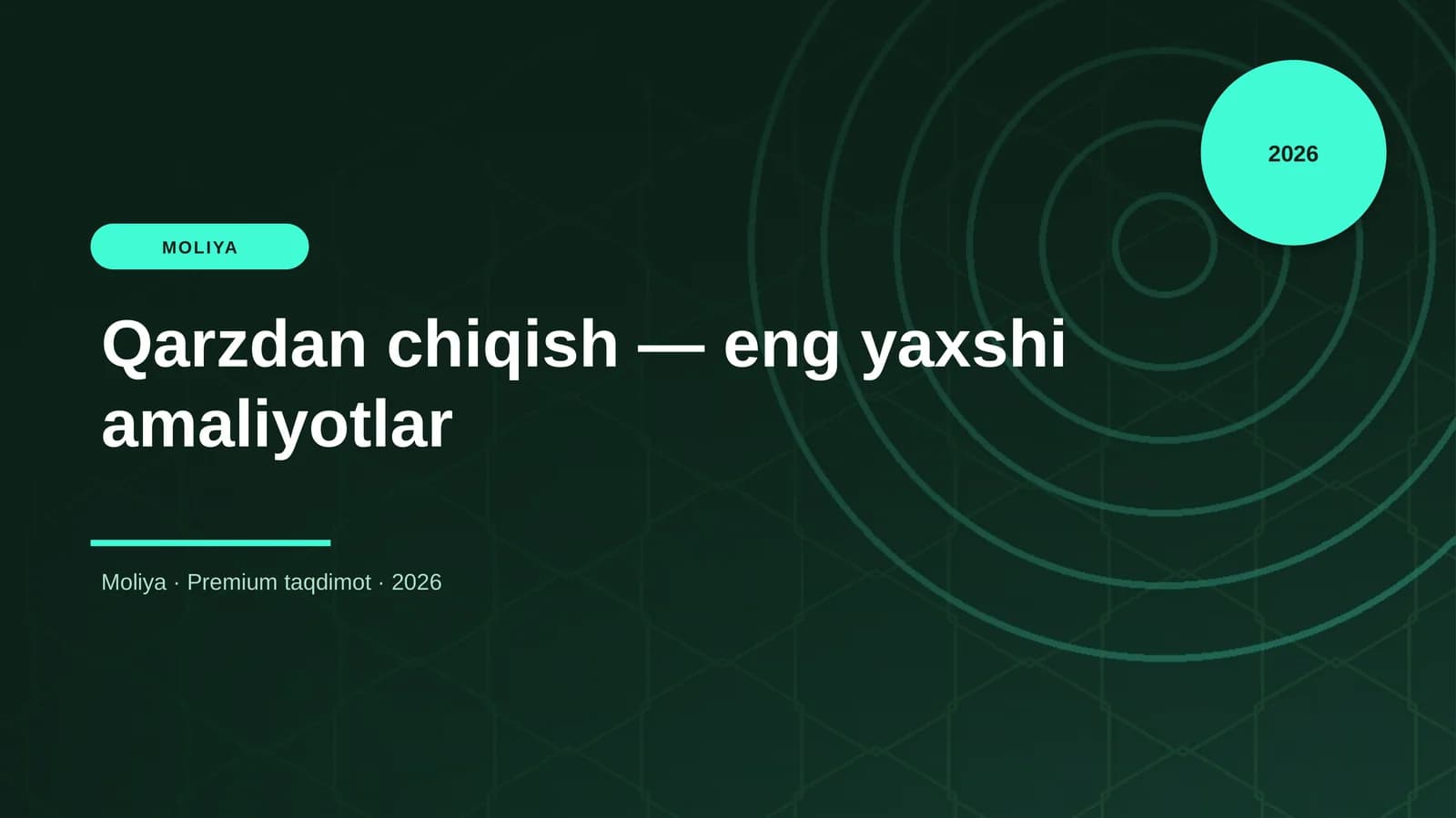 Qarzdan chiqish — eng yaxshi amaliyotlar