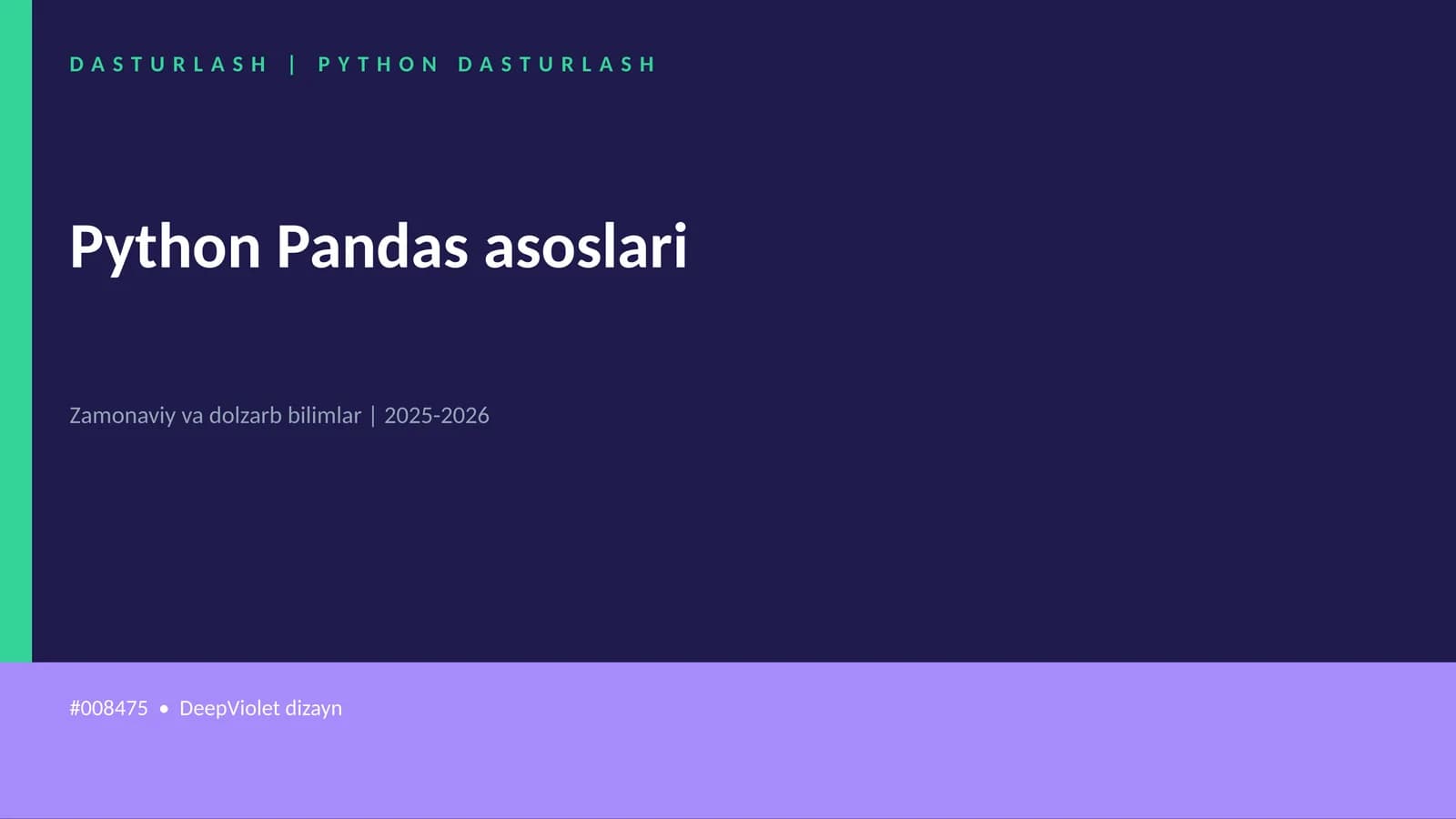 DASTURLASH | PYTHON DASTURLASH