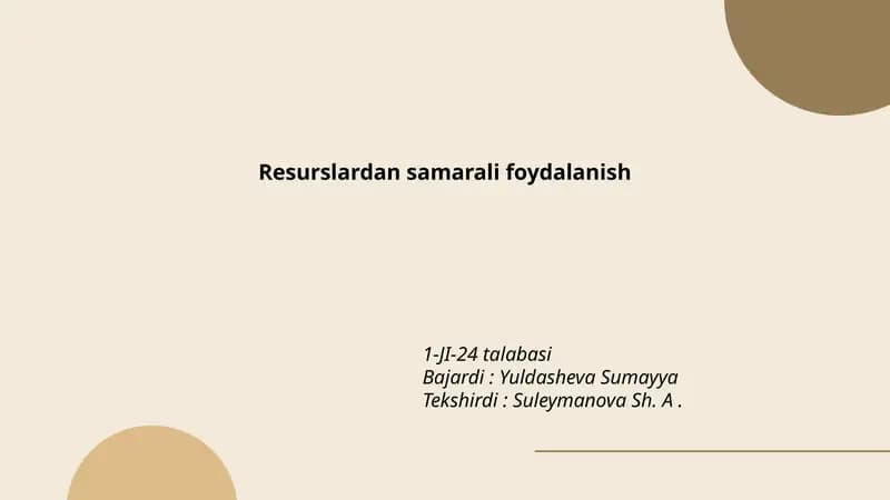 Energiya samaradorligini oshirish