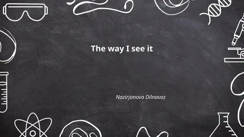 The way I see it