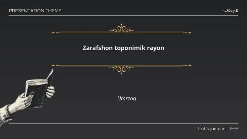 Zarafshon toponimik rayon