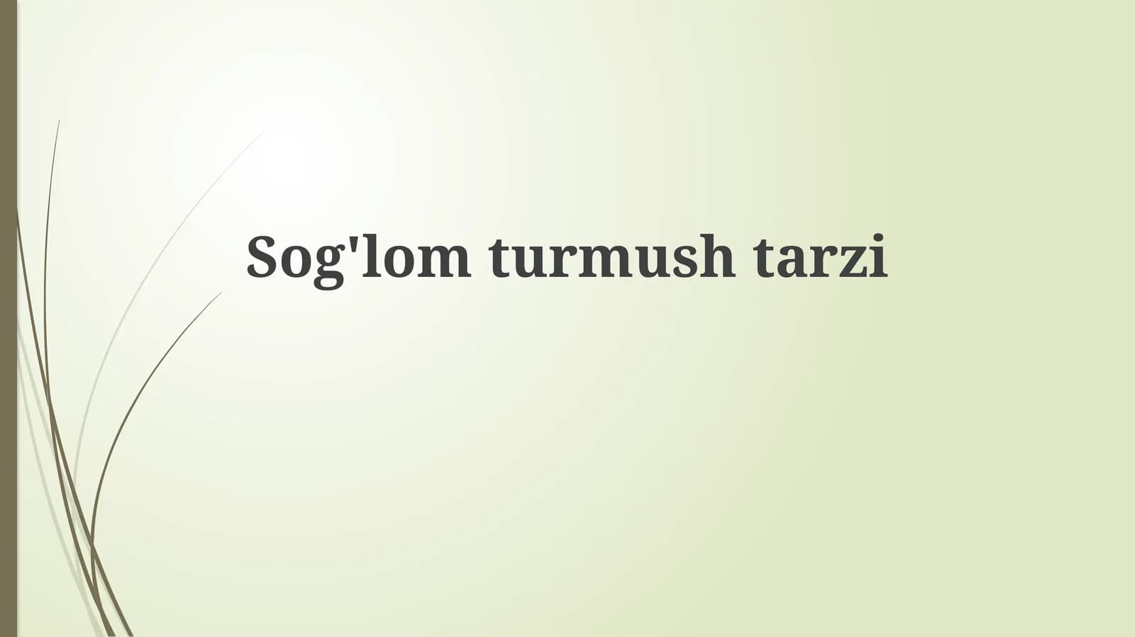 Sog'lomturmushtarzi
