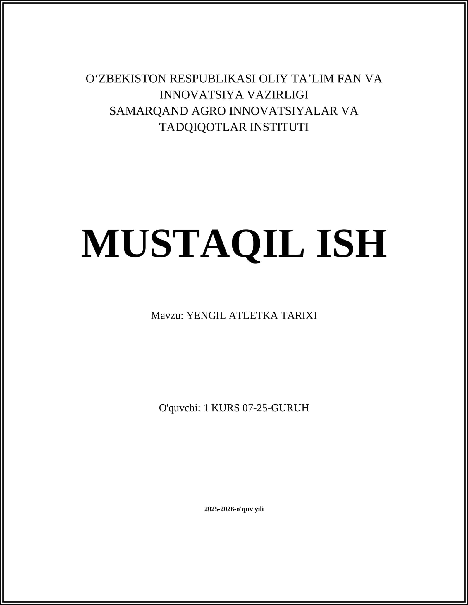 Yengil atletika tarixi