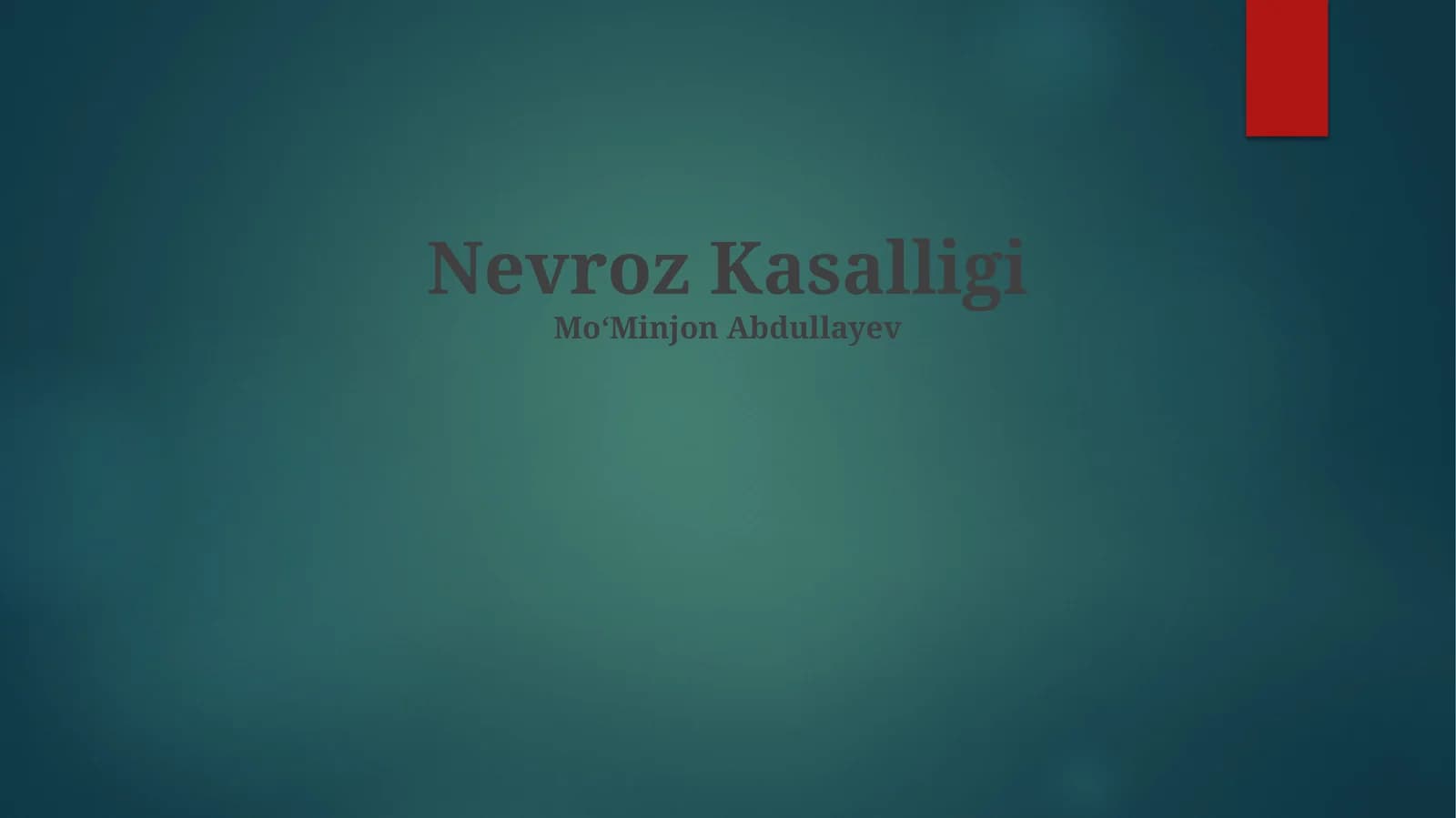 Nevroz Kasalligi