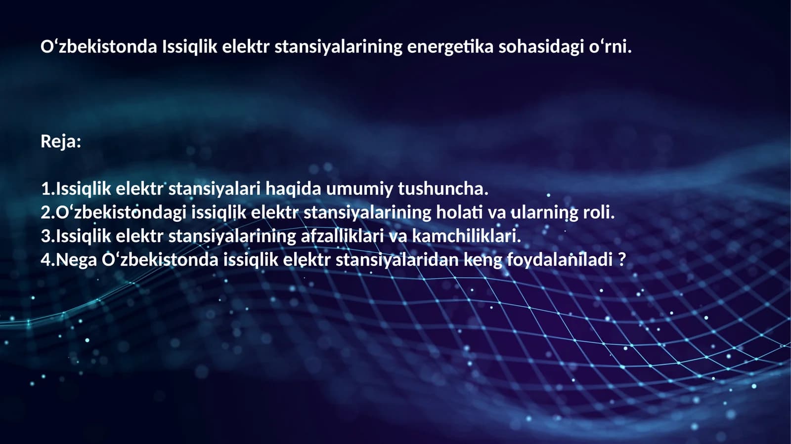 Issiqlik elektr stansiyalari
