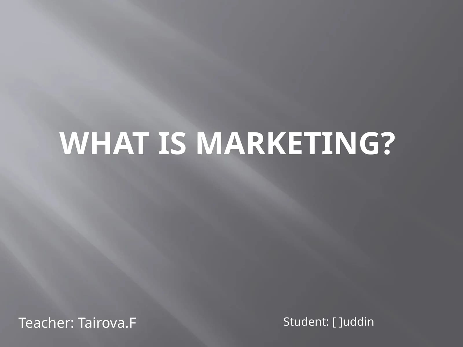 Marketing