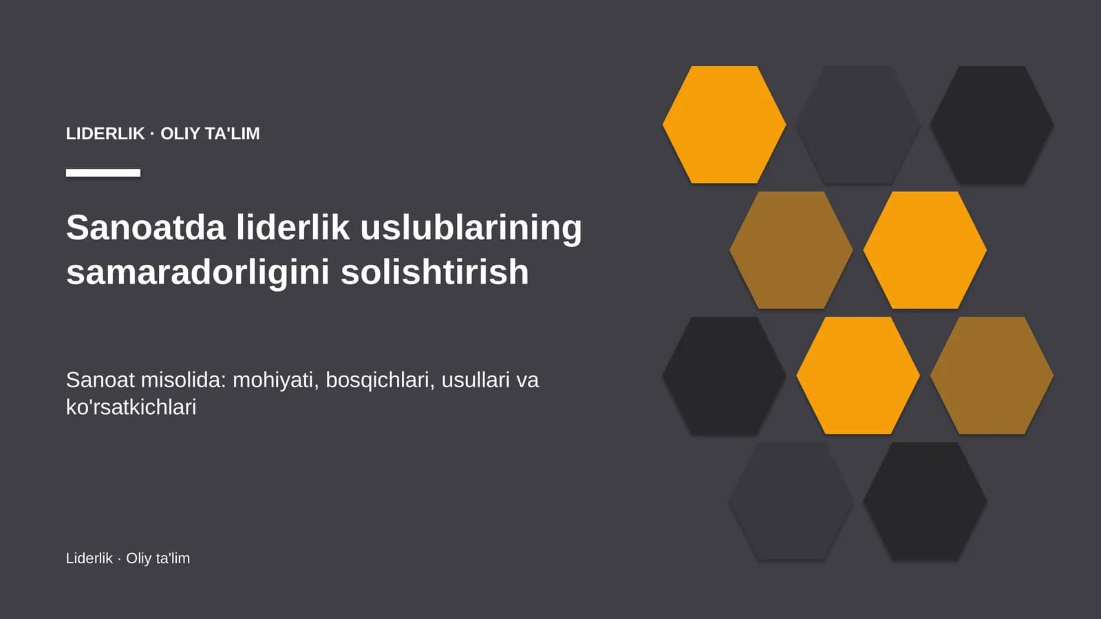 sanoatda liderlik uslublarining samaradorligini solishtirish 6190