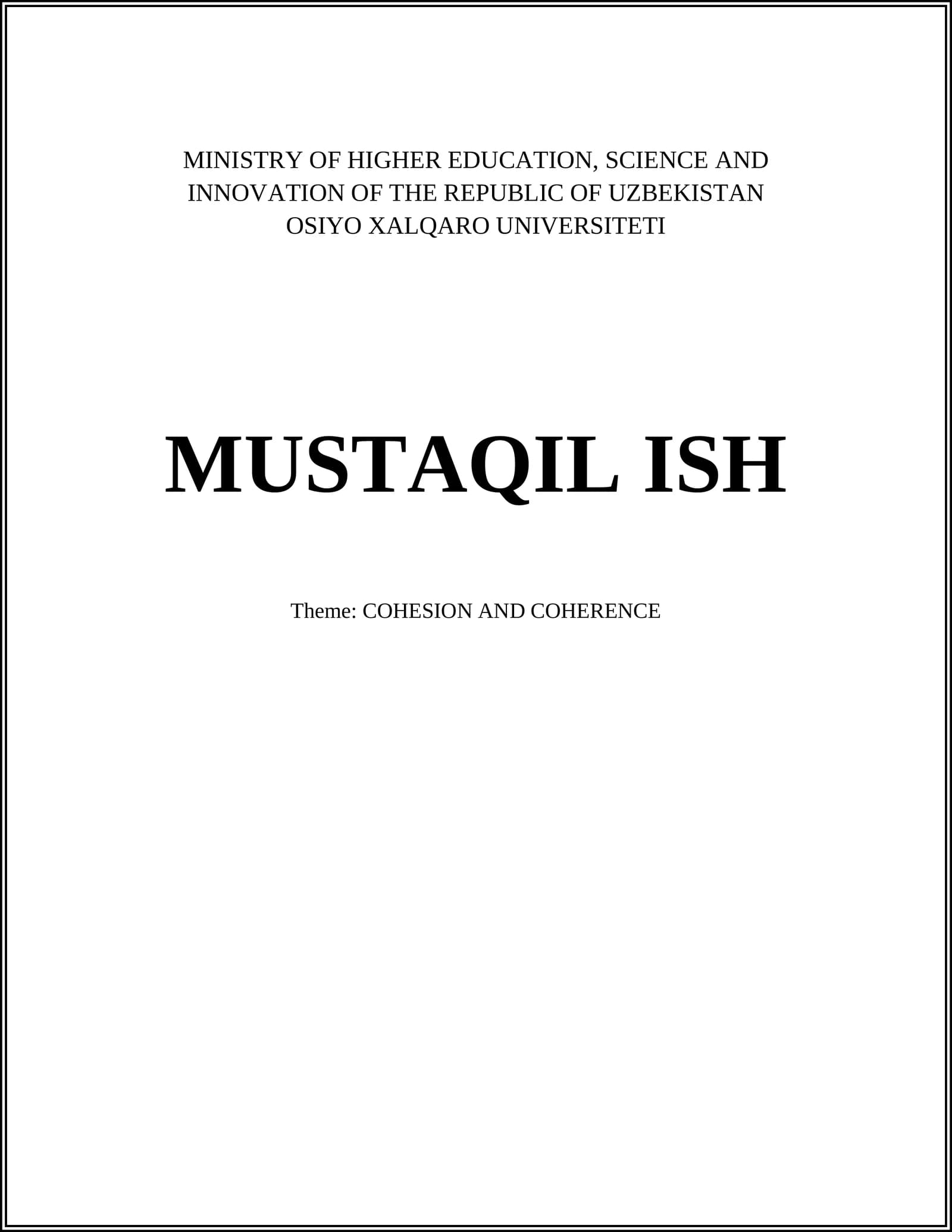 Sentence Structure and Coherence in English Language