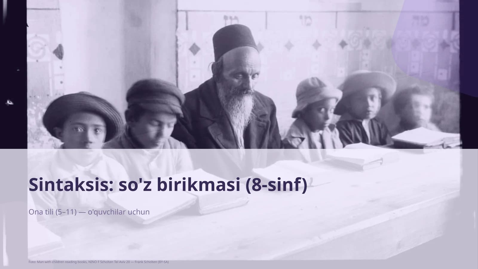 Sintaksis: so'z birikmasi (8-sinf)