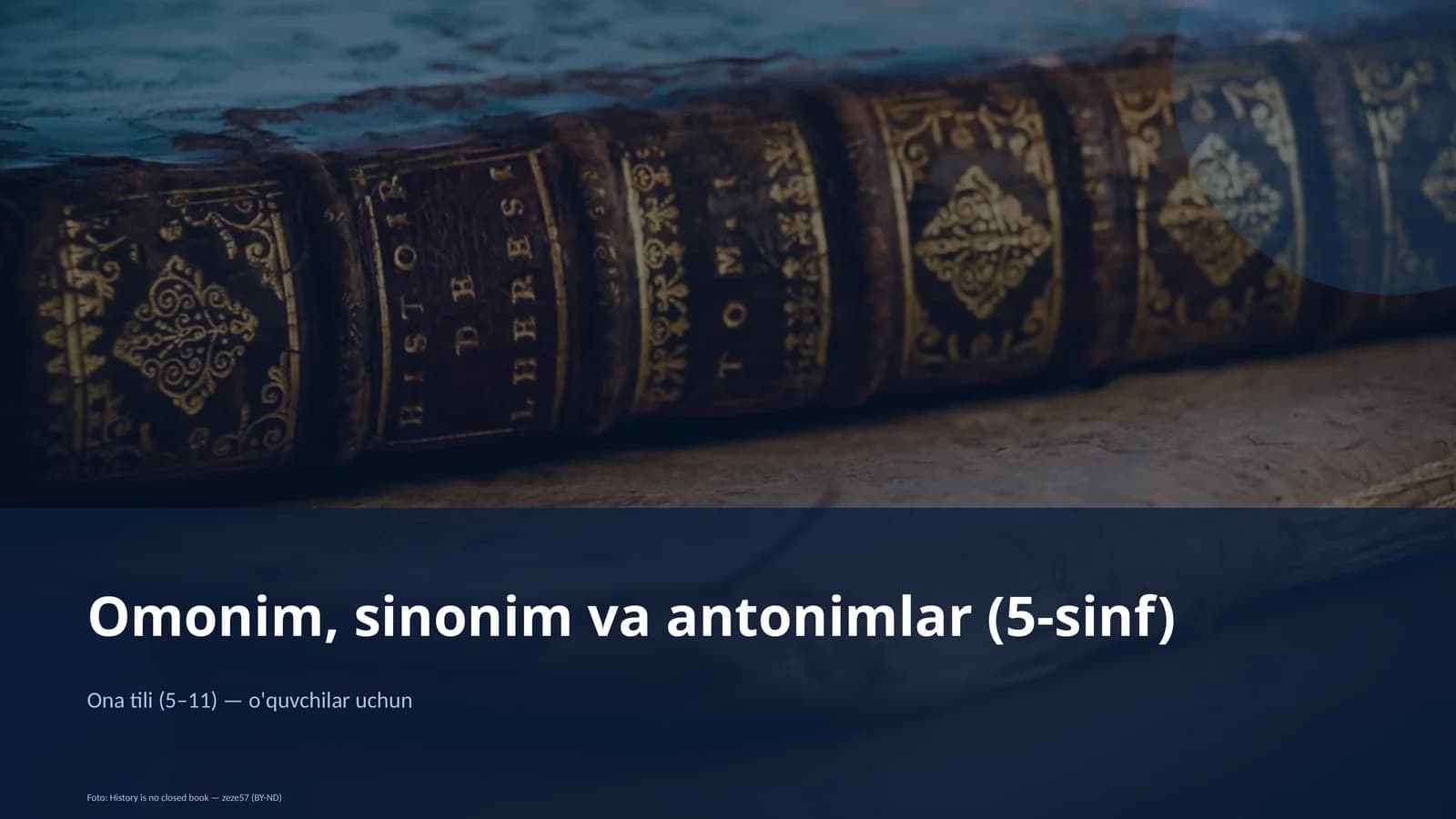Omonim, sinonim va antonimlar (5-sinf)