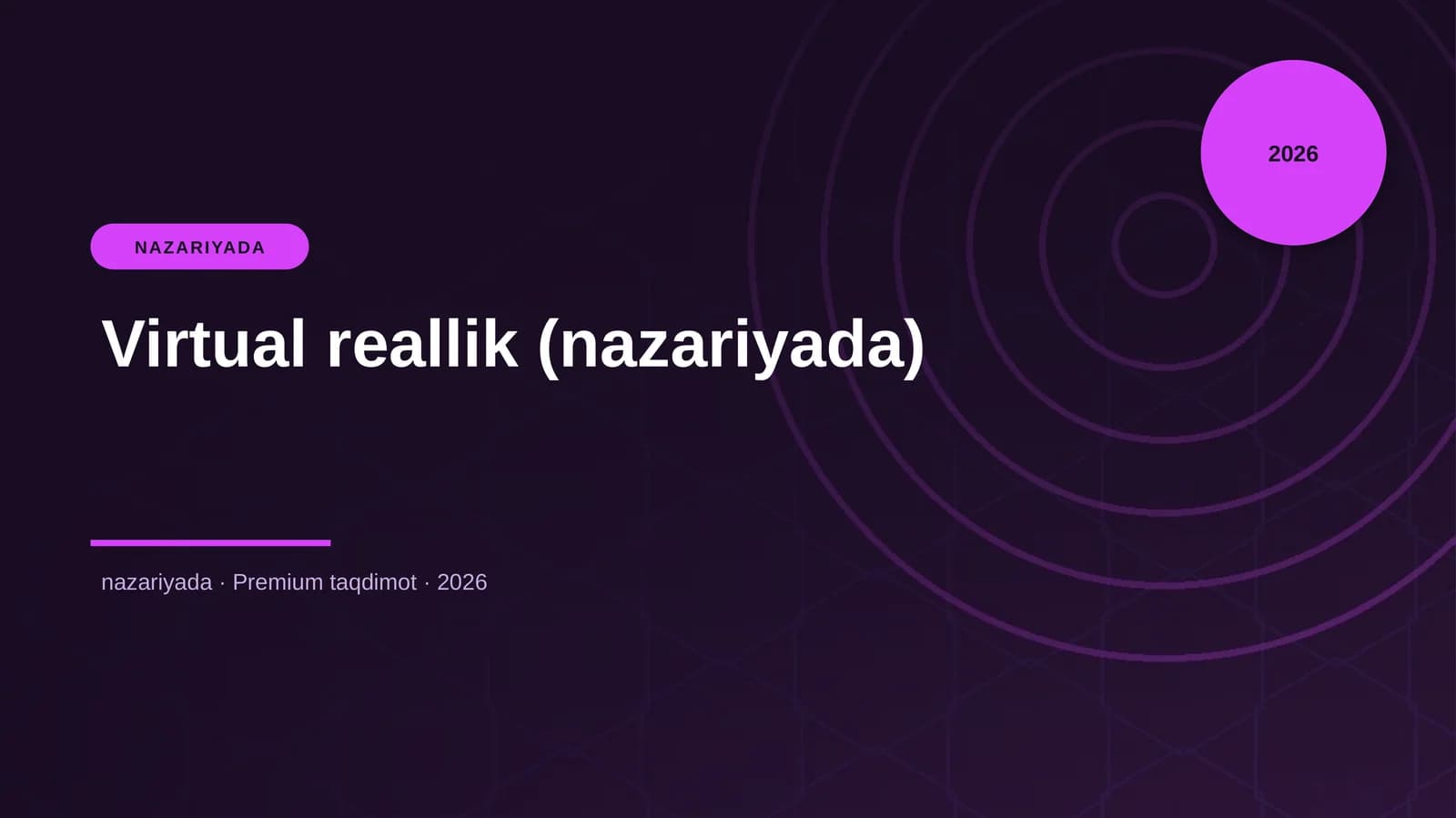 Virtual reallik (nazariyada)