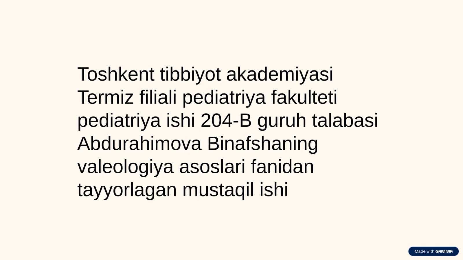 Aholi salomatligini aniqlashda anketalar tuzish