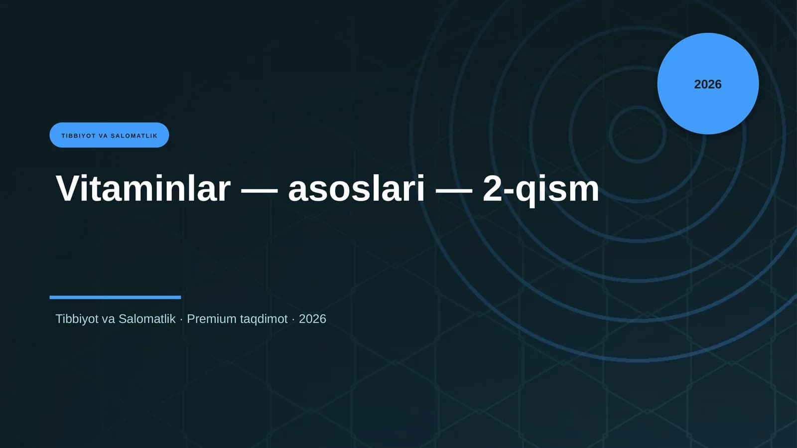 Vitaminlar — asoslari — 2-qism