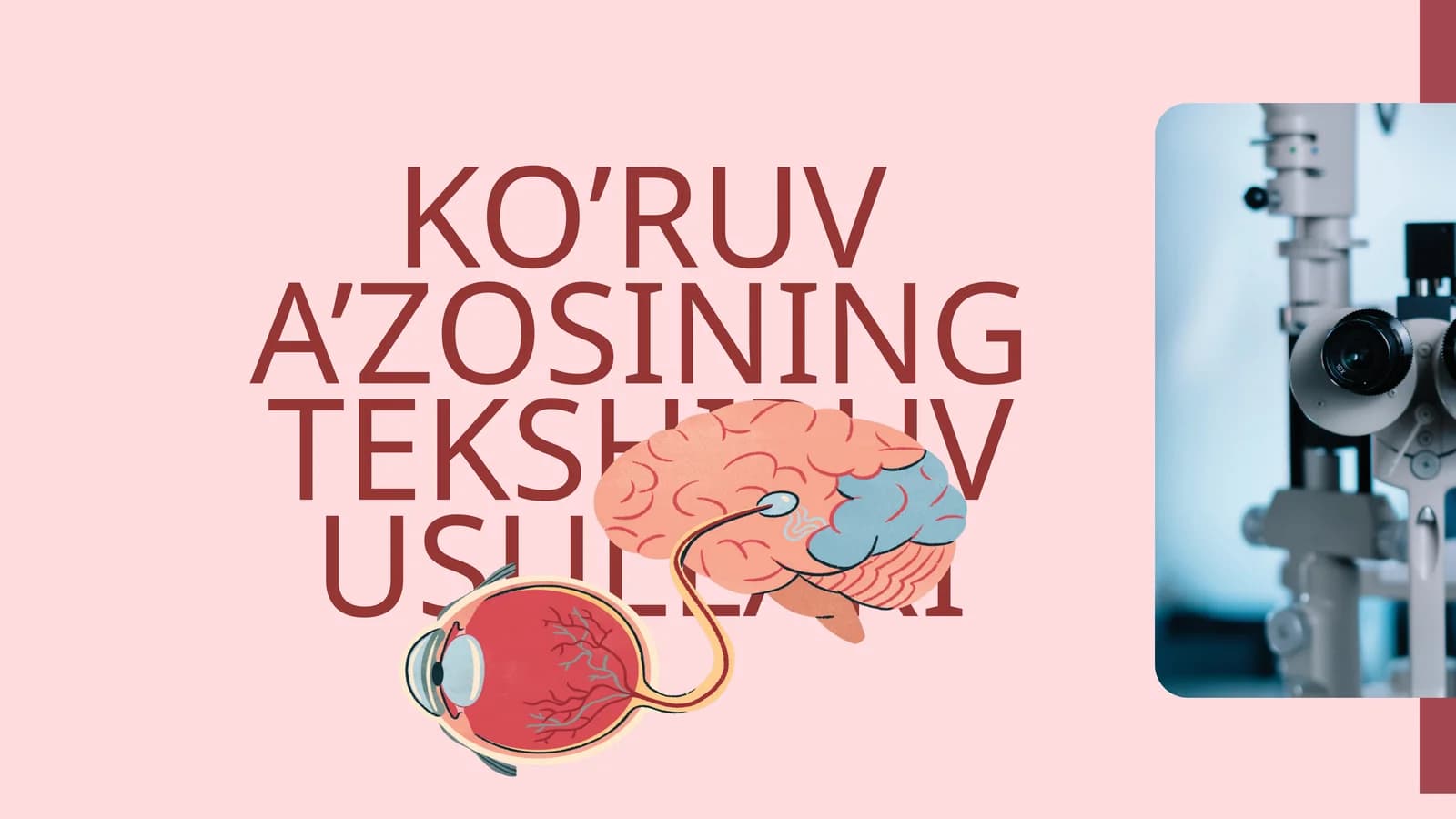 KO’RUV A’ZOSINING TEKSHIRUV USULLARI