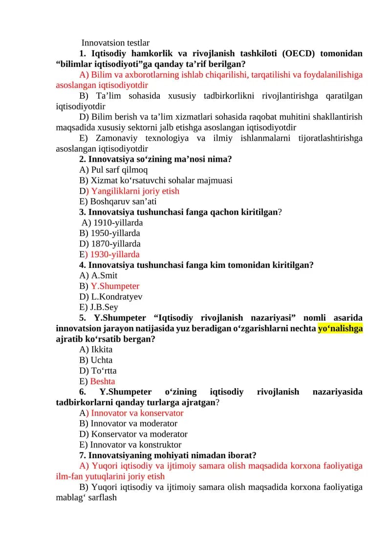 Innovatsion testlar