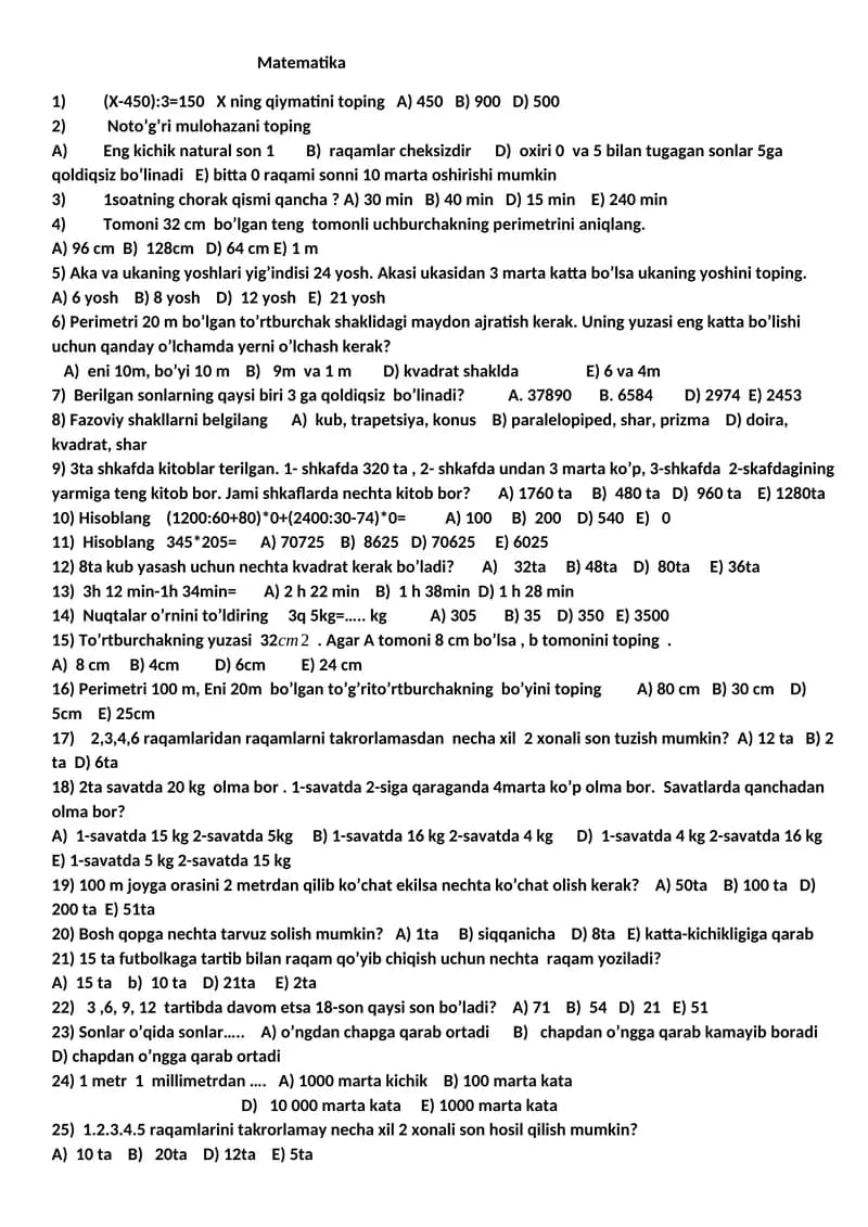 Matematika