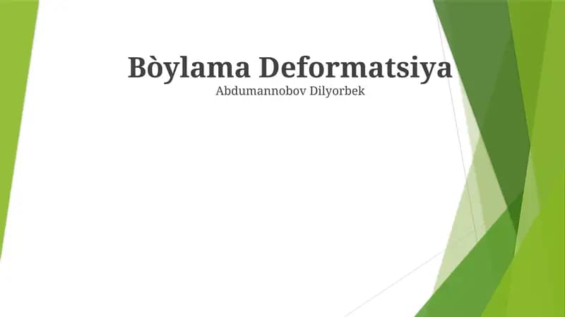 Bòylama Deformatsiya