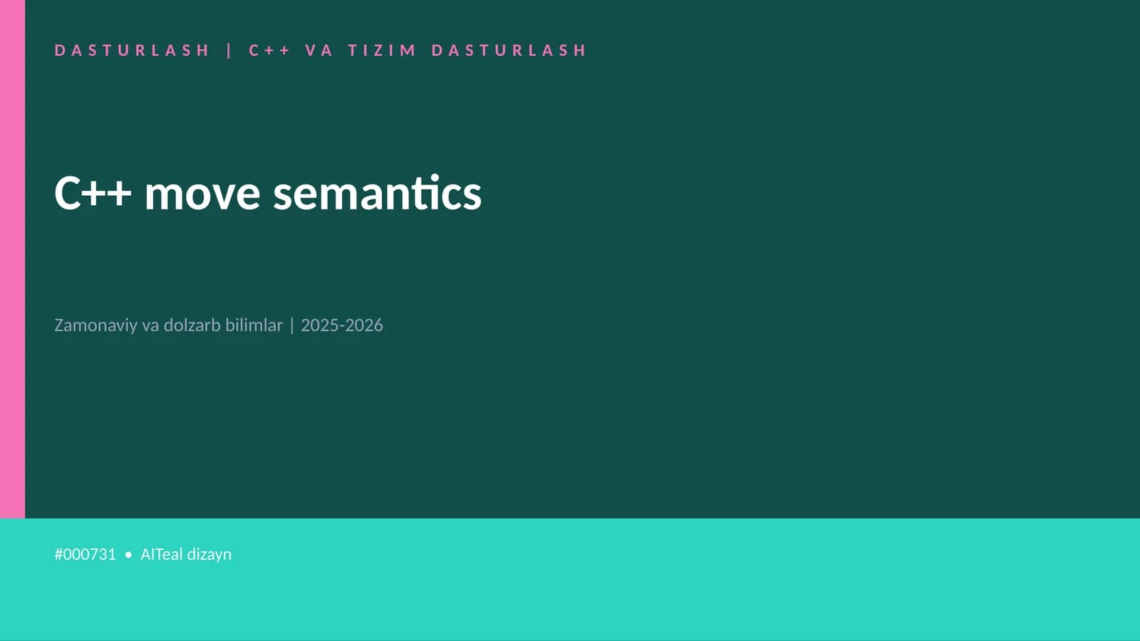 C++ move semantics