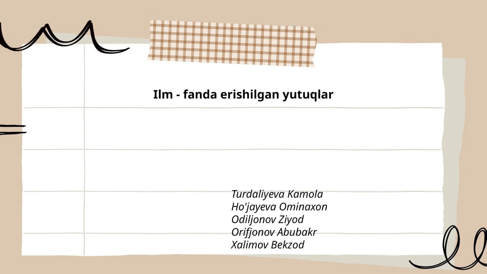 Ilm - fanda erishilgan yutuqlar