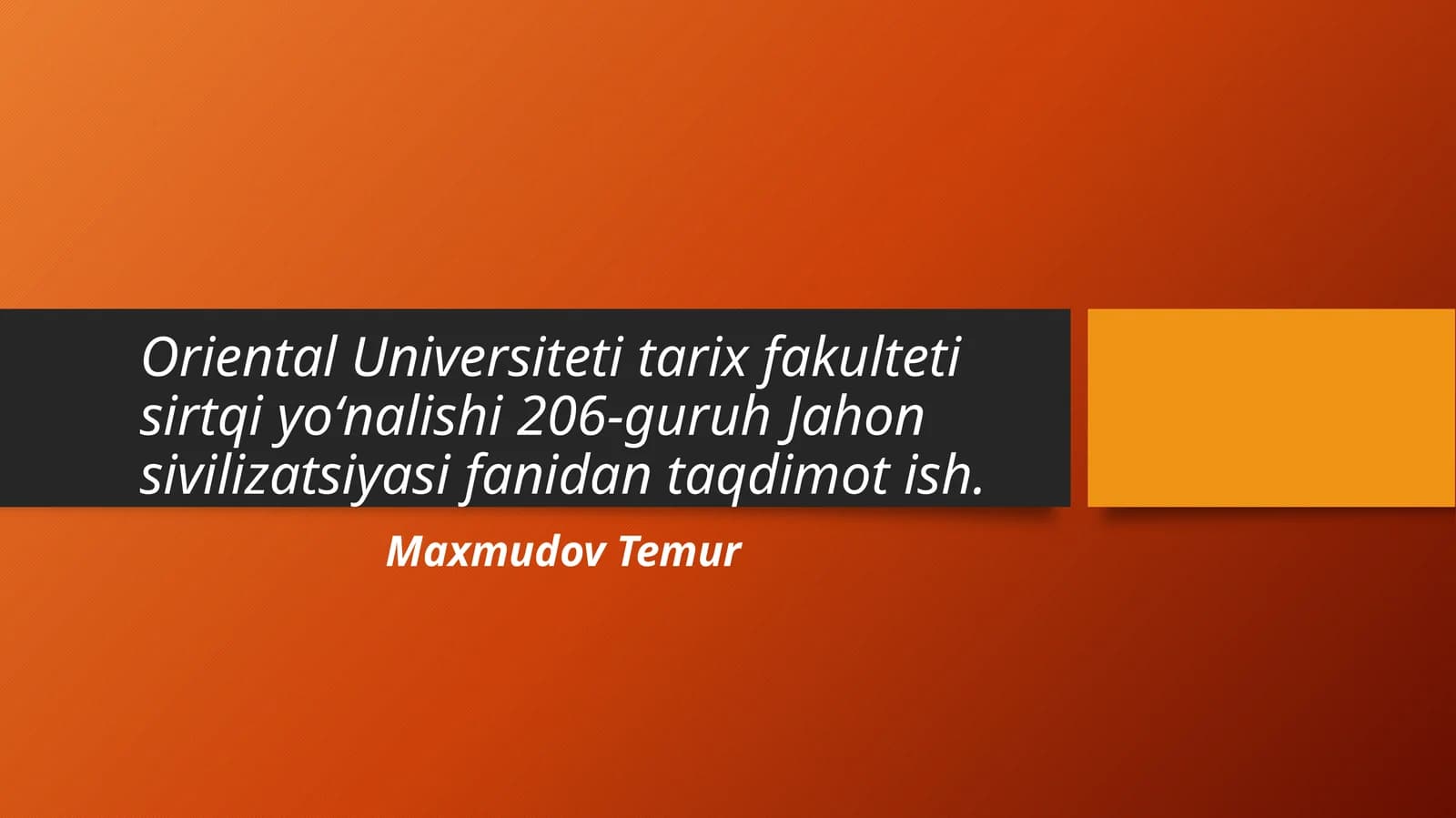 G’arb sivilizatsiyasi