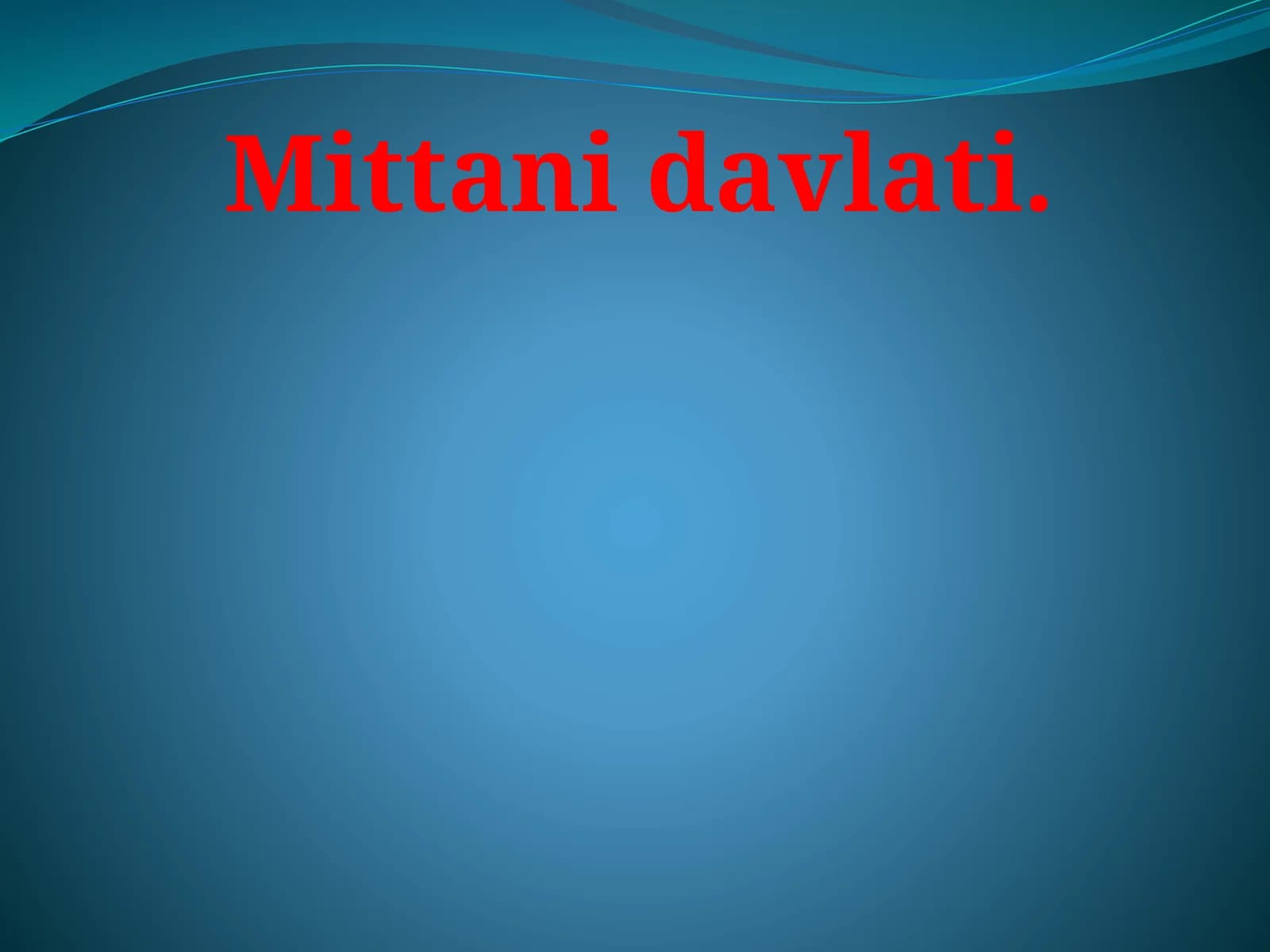 Mittani davlati. (Tarix)