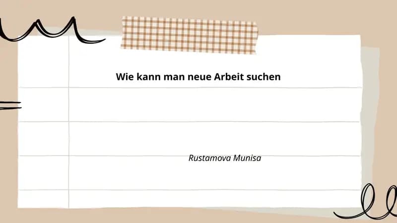 Wie kann man neue Arbeit suchen