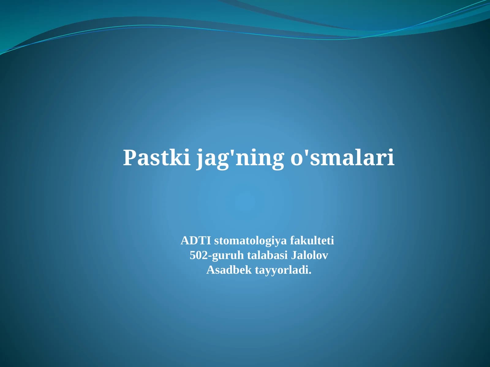Pastki jag'ning o'smalari