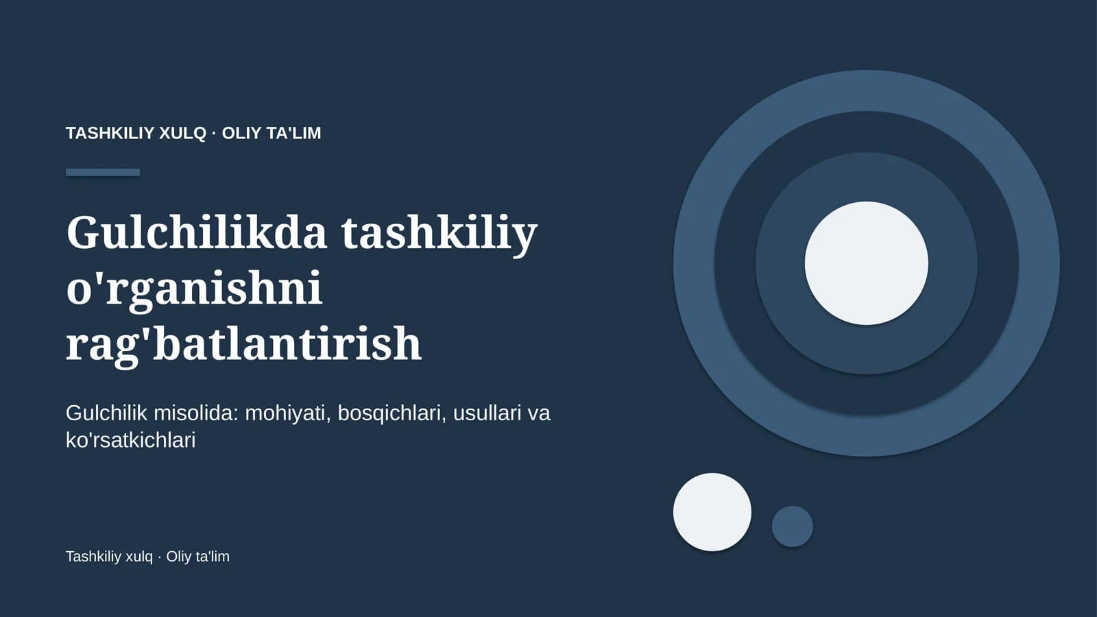 Gulchilikda tashkiliy o'rganishni rag'batlantirish