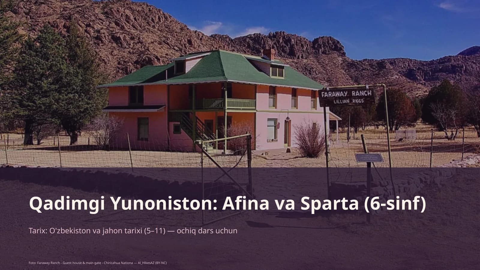 Qadimgi Yunoniston: Afina va Sparta (6-sinf)