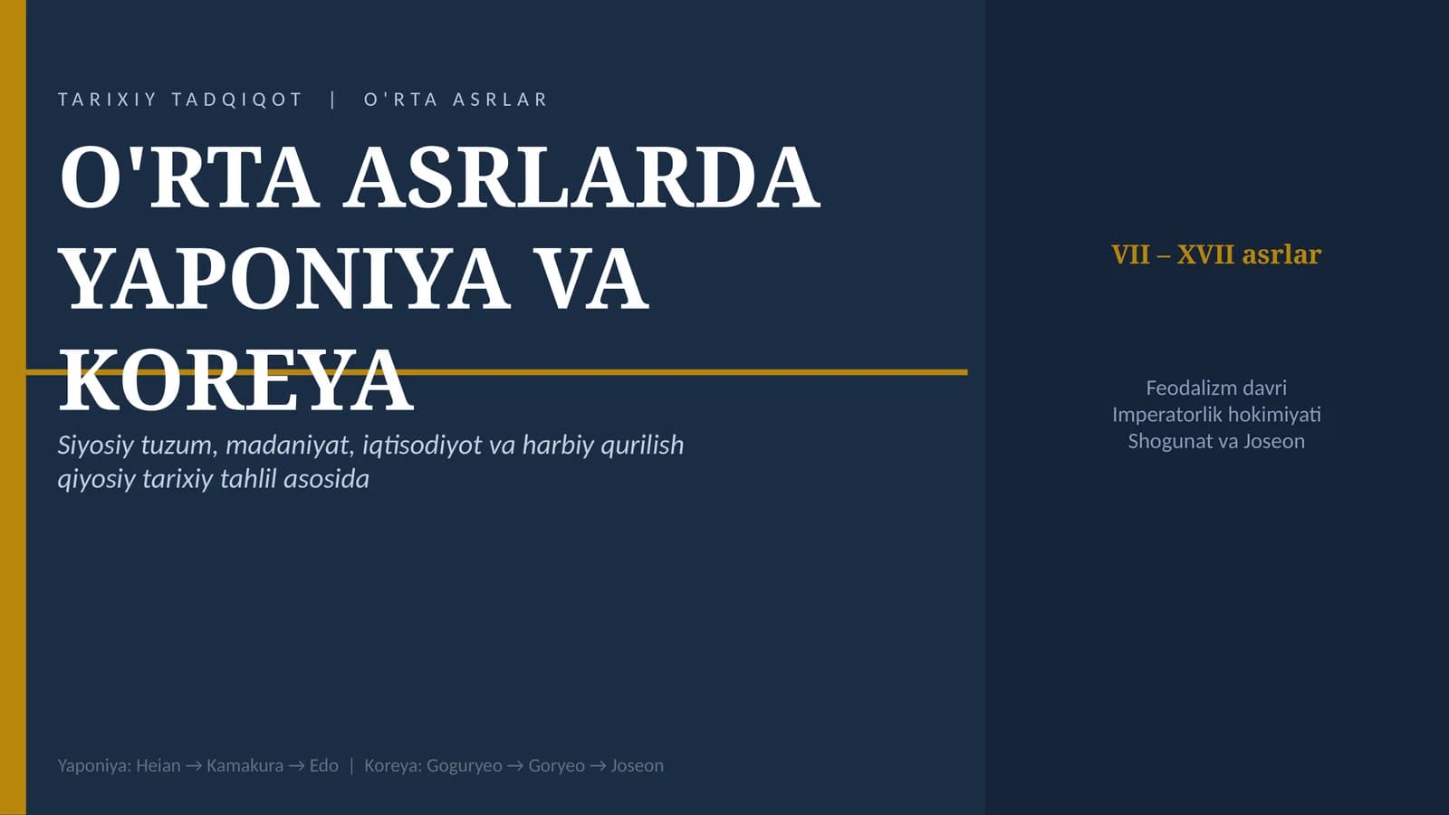 Oʻrta asrlarda Yaponiya va Koreya