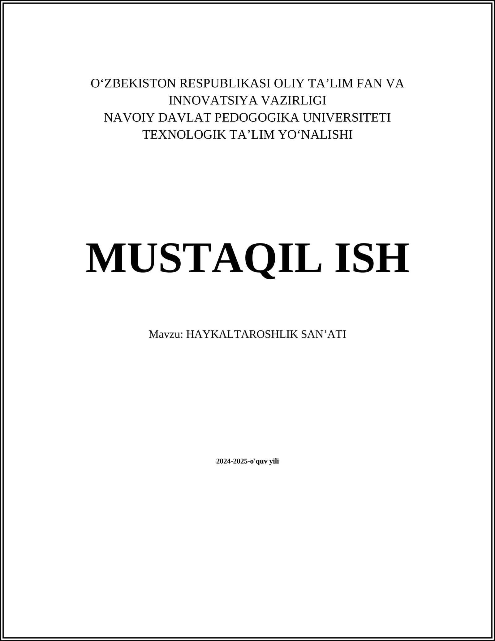 HAYKALTAROSHLIK SANʼATI