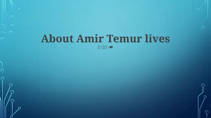 Amir Temur Hayoti