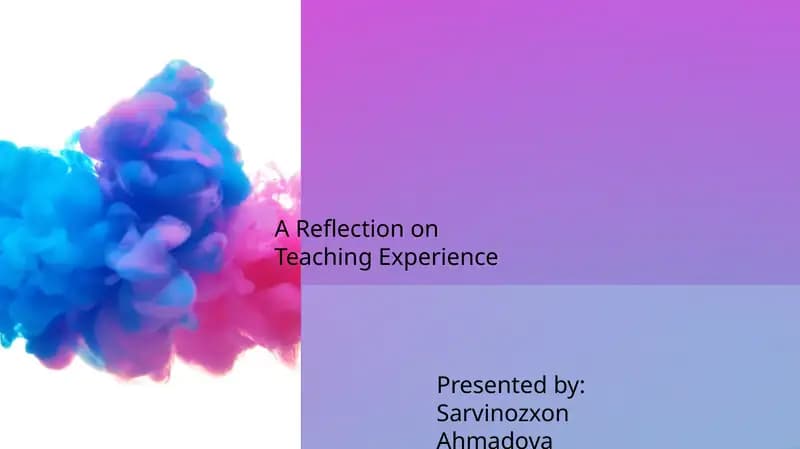 A Reflection on Teaching Experience