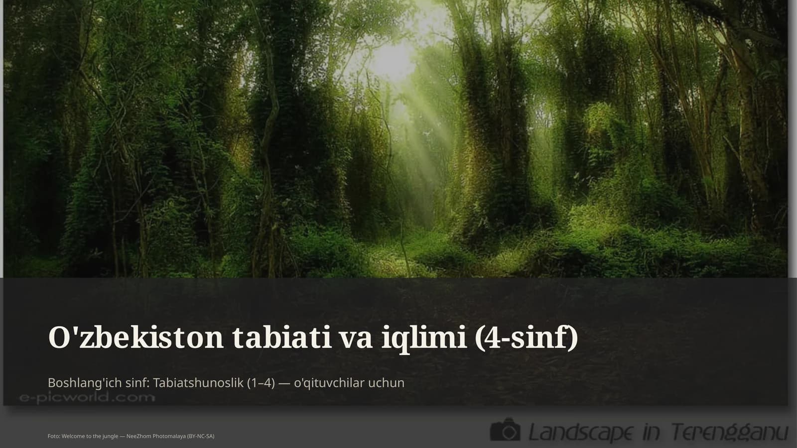 O'zbekiston tabiati va iqlimi (4-sinf)