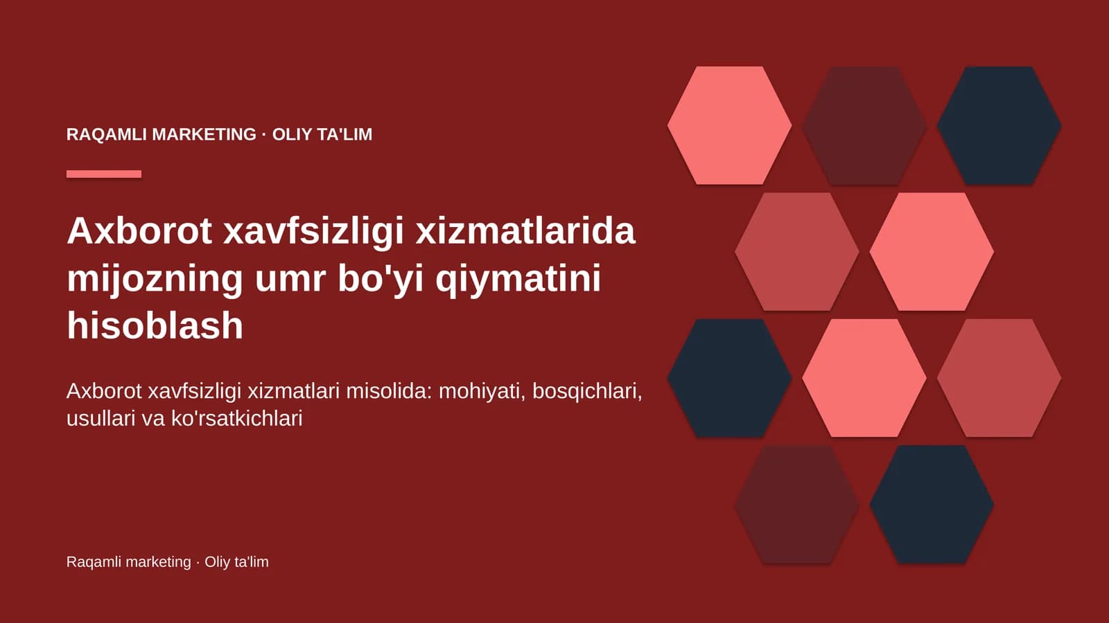 Raqamli Marketing · Oliy Ta'limga Dastur