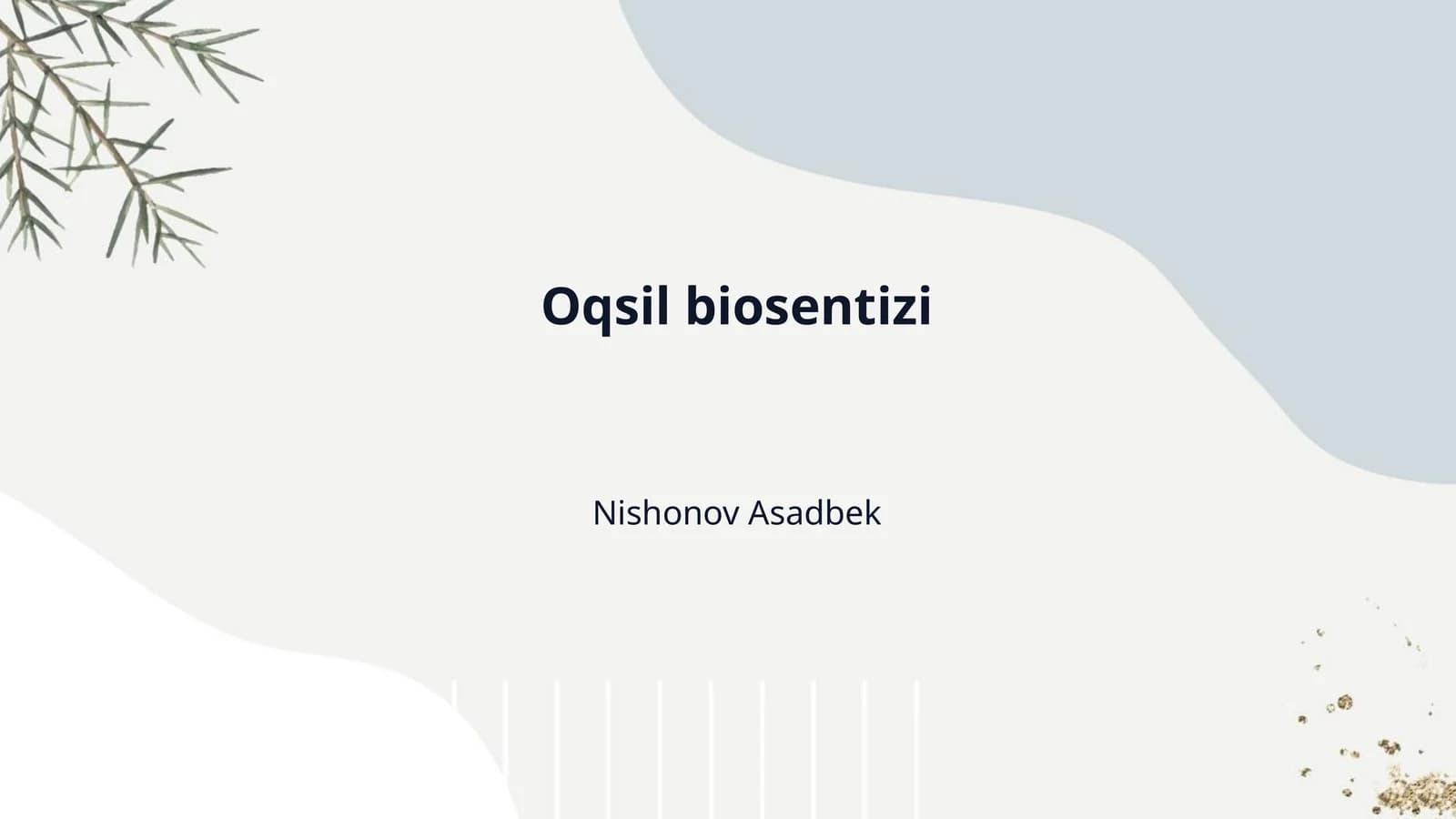 Oqsil biosentizi