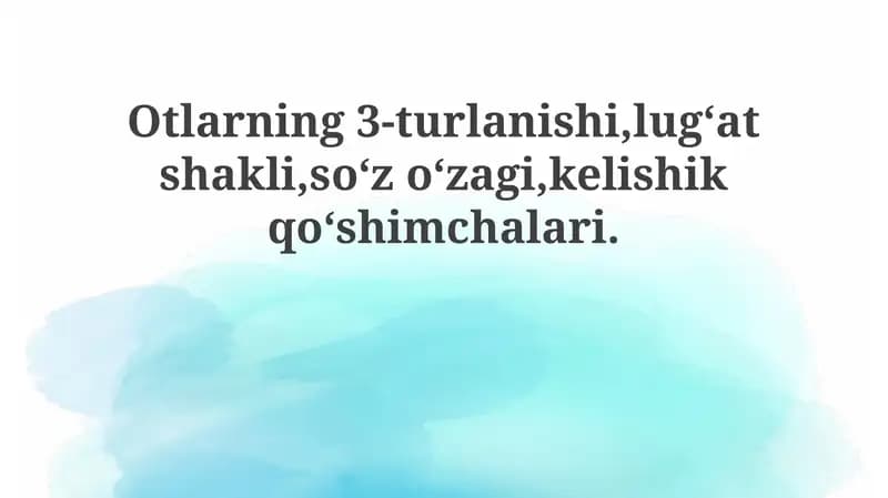 Otlarning 3-turlanishi
