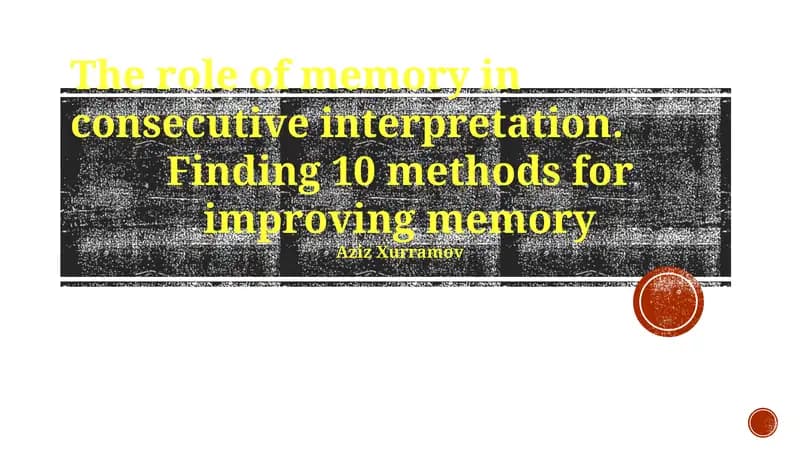 Consecutive Interpretation and Memory