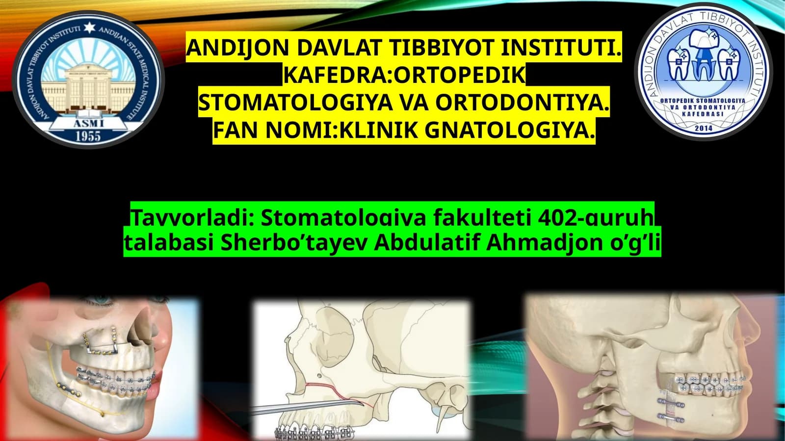 Ortognatik jarrohlik asoslari